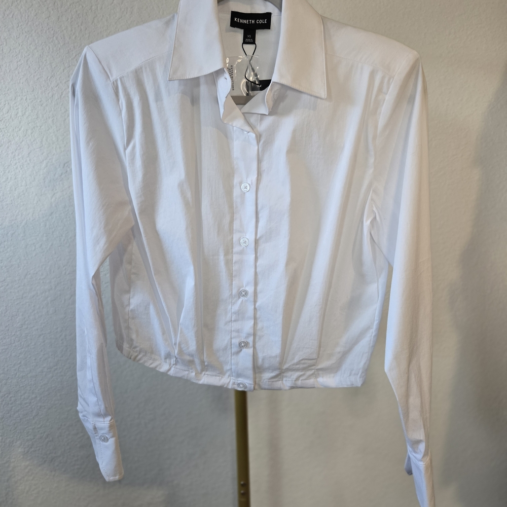 Kenneth Cole White Button-Up Shirt